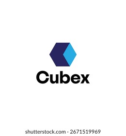 Cubex modern tech logo design