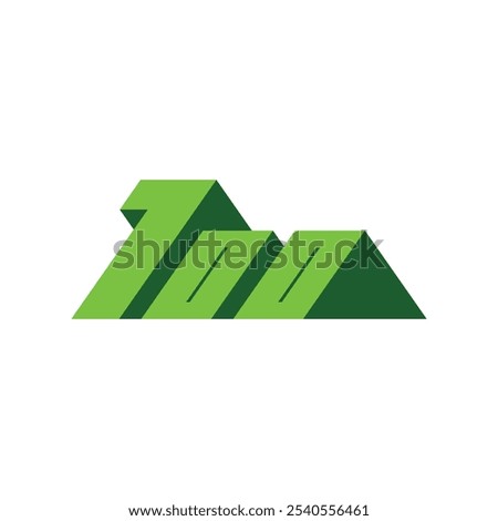 cubic 100 logo. number 100 concept for business, education, economy, technology world. oblique number 100