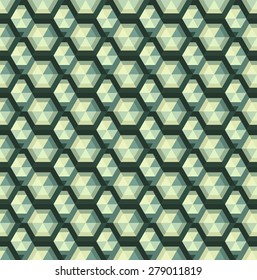 Cubic 3d illusion seamless pattern 
