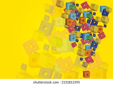 Cubic Abstract Vector Background. You can open and edit this background by illustrator 10 or newer version.