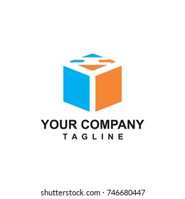 cubic arrow business logo