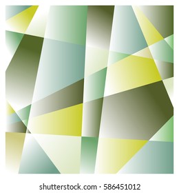 Cubic background of gradient color-cut shapes