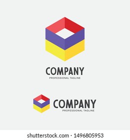 CUBIC COLOR LOGO TEMPLATE VECTOR BASED