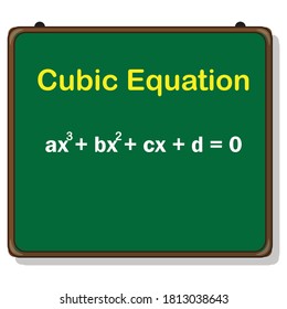 the cubic equations formula on green board