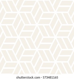 Cubic Grid Tiling Endless Stylish Texture. Abstract Geometric Background Design. Vector Seamless Black and White Pattern.