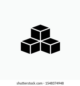Cubic Icon. Shape Configuration Illustration As A Simple Vector Sign & Trendy Symbol for Design, Websites, Presentation or Application.