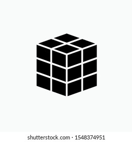 Cubic Icon. Shape Configuration Illustration As A Simple Vector Sign & Trendy Symbol for Design, Websites, Presentation or Application.