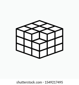 
Cubic Icon. Shape Configuration Illustration As A Simple Vector Sign & Trendy Symbol for Design, Websites, Presentation or Application.