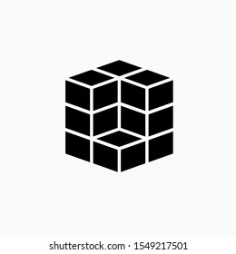 
Cubic Icon. Shape Configuration Illustration As A Simple Vector Sign & Trendy Symbol for Design, Websites, Presentation or Application.