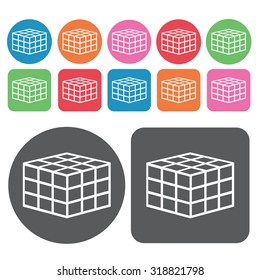 cubic icons set. Vector Illustration eps10.