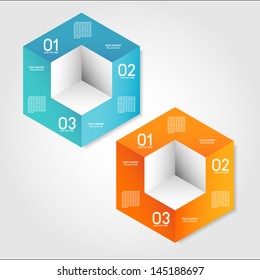 Cubic illusion infographic.