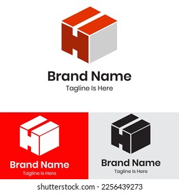 
 Diseño del logotipo de letra cúbica h
