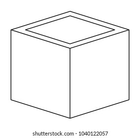cubic matrix geometric icon