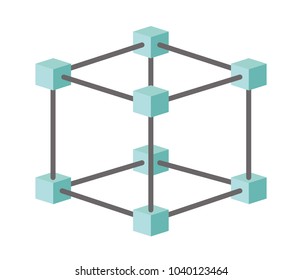 cubic matrix geometric icon