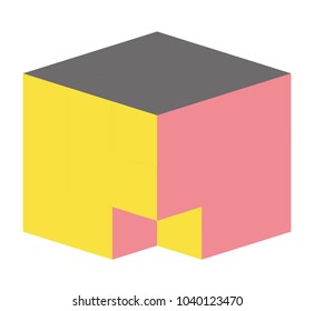 cubic matrix geometric icon