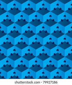 Cubic pattern illusion. Vector illustration.