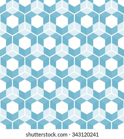 Cubic seamless Pattern. Geometric background of hexagons. Grid Pattern. Abstract Background. Isometric background. Three-dimensional Pattern. Zigzag background. Triangles.Vector regular Texture.