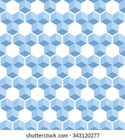 Cubic seamless Pattern. Geometric background of hexagons. Grid Pattern. Abstract Background. Isometric background. Three-dimensional background. Zigzag background. Vector regular Texture.