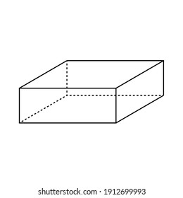 Cubic square On a white background