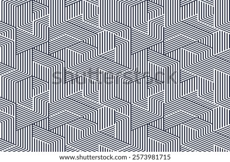Cubic surreal maze seamless pattern, trippy unreal vector geometric abstract background, impossible construction optic art insane wallpaper.