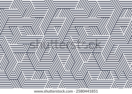 Cubic surreal maze seamless pattern, trippy unreal vector geometric abstract background, impossible construction optic art insane wallpaper.