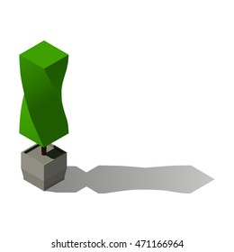 cubic tree in a pot vector isometric