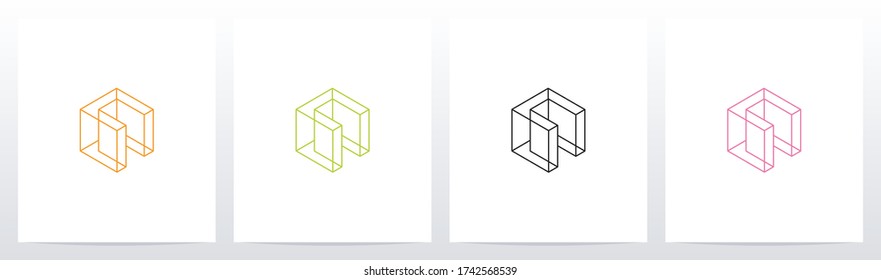 Cubic Wireframe Letter Logo Design C