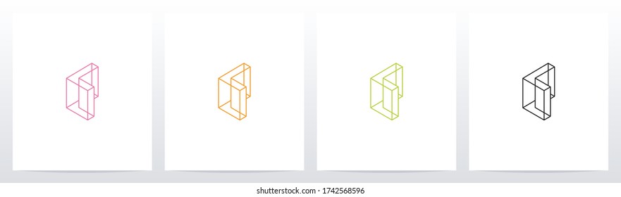 Cubic Wireframe Letter Logo Design L