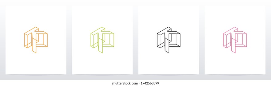 Cubic Wireframe Letter Logo Design K