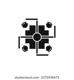 Cubicle icon Simple thin line flat symbol