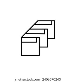 Cubicle vector icon. Office space wall vector sign in black and white color.