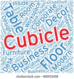 Cubicle ,Word cloud art  background