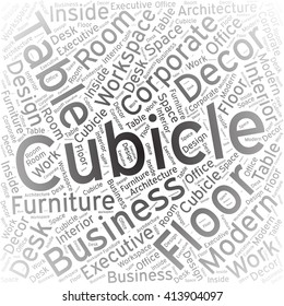 Cubicle ,Word cloud art background