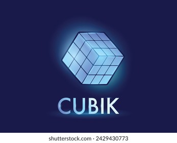 Cubik shape future technology icon concept
