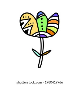 abstrakte Design-Blume des Kubismus, Vektorgrafik