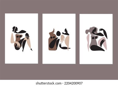 Cubismo rostro abstracto, dibujo de líneas, retrato de moda, diseño minimalista de moda. Obra contemporánea monocromática