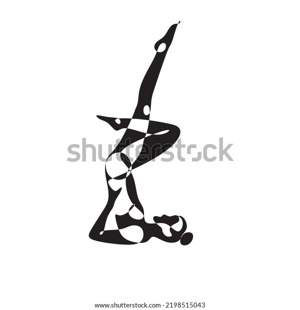 Cubism Abstract Woman Sexy Nude Body Stock Vector Royalty Free