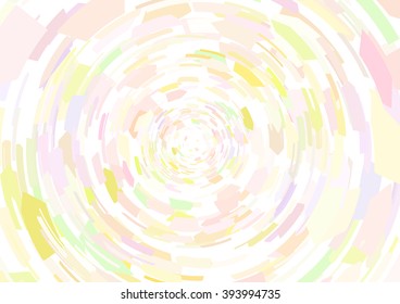 Cubism background Circle radiation Pale pink and yellow