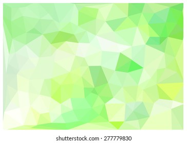 Cubism background Fresh green