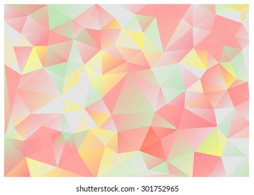 Cubism background Gray and red green yellow