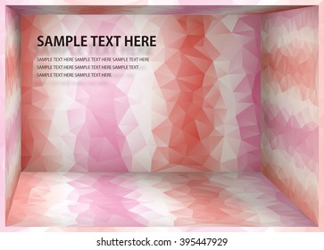 Cubism background Pale pink white red Stripe depth space