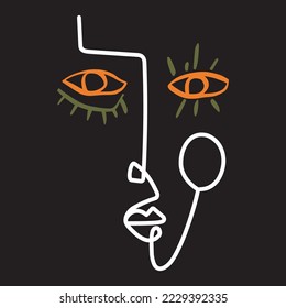 cubism face art creative idea