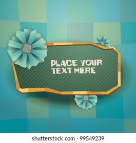 cubism floral vector frame 01