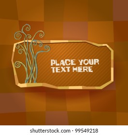 cubism floral vector frame 02