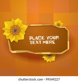 cubism floral vector frame 03