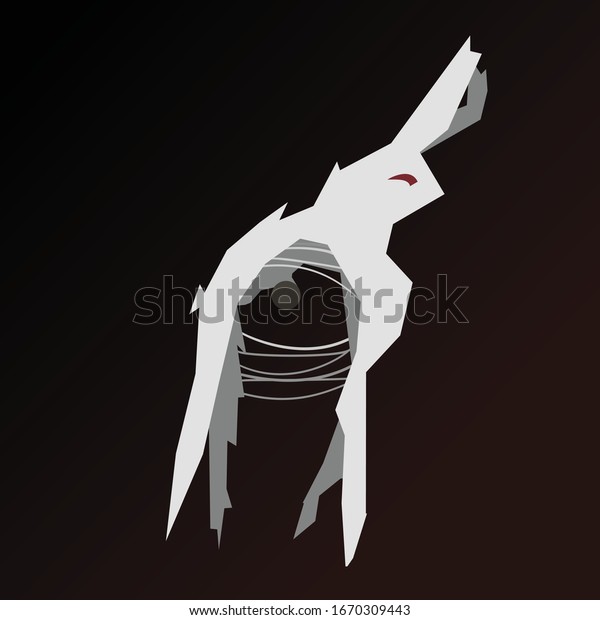 Cubism Rabbit Gloomy Background Stock Vector (Royalty Free) 1670309443 ...