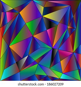 Cubism triangles colorful background