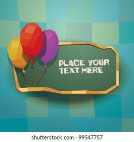 cubism vector frame ballon