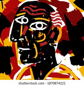 cubist great painter face portrait painting