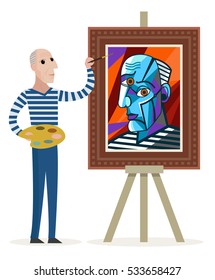 cubist great painter face portrait painting workshop